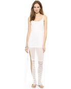 Reverse Lace Slip Dress - White - Lyst