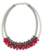 Topshop Cord And Mesh Necklace - Lyst