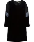 Nina Ricci Velvet Semi-Sheer Dress - Lyst