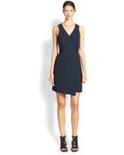 4.collective Back-Belt Crepe Wrap Dress - Lyst