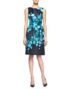 Lela Rose Sleeveless Floral Sheath Dress - Lyst
