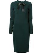 Alexander McQueen Bow Embellished Dress - Lyst