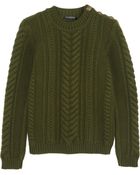 Balmain Cable-Knit Wool Sweater - Lyst
