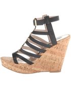 Steve Madden Indyanna Wedge Sandal Black - Lyst