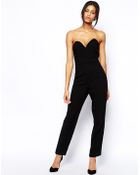 Asos Tall Jumpsuit With Plunge - Lyst