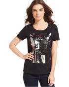 DKNY Short-Sleeve Logo Tee - Lyst