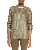 MICHAEL Michael Kors Metallic Knit Sweater - Lyst