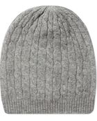 Johnstons Cable Knit Cashmere Beanie - Lyst