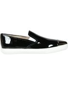 Miu Miu Slipon Vernice Nera A Punta - Lyst