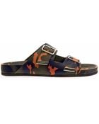 Givenchy Swiss Camouflageprint Leather Sandals - Lyst
