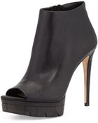 BCBGMAXAZRIA Hasten Peep-Toe Bootie - Lyst