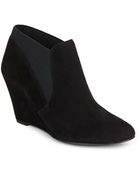 Via Spiga Faris Suede Wedge Booties - Lyst