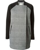 Pinko Checked Coat - Lyst