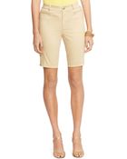 Lauren by Ralph Lauren Stretch-Sateen Shorts - Lyst
