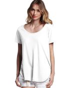 Michael Stars Scoop Neck Top With Voile Back - Lyst