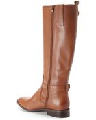 Nine West Tan Bring It Riding Boots - Lyst