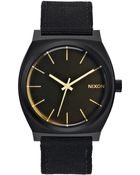 Nixon Time Teller Matt Black And Orange Watch - Lyst