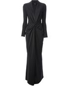 Lanvin Twist Detail Maxi Dress - Lyst