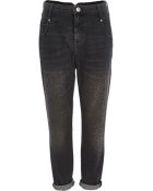 River Island Black Animal Print Slim Mom Jeans - Lyst