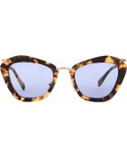 Miu Miu Havana Cat-eye Sunglasses Mu10ns - Lyst