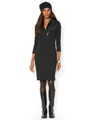 Lauren Jeans Co. Lauren Jeans Co Frenchterry Moto Dress - Lyst