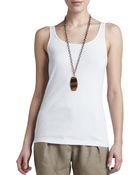 Eileen Fisher Organic Cotton Slim Tank - Lyst