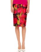 Michael Kors Printed Shantung Pencil Skirt - Lyst