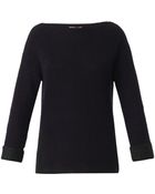 Vince Foil Contrast Ribbed-Knit Sweater - Lyst