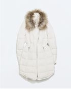 Zara Down Anorak With Removable Lining - Lyst