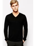 Asos Merino V Neck Sweater - Lyst