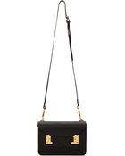 Sophie Hulme Black Saddle Leather Mini Envelope Bag - Lyst