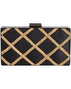 La Regale Diamond Pattern Minaudiere - Lyst