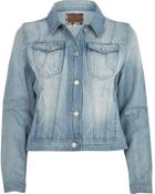 River Island Light Wash Denim Jacket - Lyst