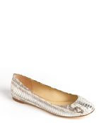 Vera Wang Lara Leather Ballet Flats - Lyst