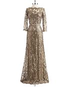 Tadashi Shoji Sequin Gown - Lyst