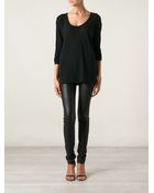 T By Alexander Wang Scoop Neck Top - Lyst