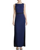 Halston Heritage Caped-Back Colorblock Silk Gown - Lyst
