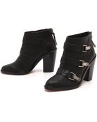 L.a.m.b. Toby Buckle Booties Black - Lyst