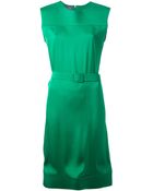 Lanvin Belted Shift Dress - Lyst