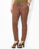 Ralph Lauren Lauren Plus Stripe Drawstring Pants - Lyst