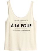 H&M Jersey Top - Lyst