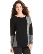 DKNY Long-Sleeve Colorblocked Sweater - Lyst
