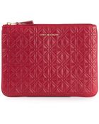 Comme Des Garçons Embossed Zipped Purse - Lyst