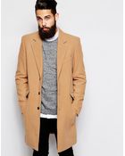 Asos Wool Overcoat - Lyst