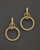 John Hardy Bedeg 18K Yellow Gold Circle Hoop Drop Earrings - Lyst