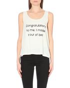 Wildfox Jersey Print Top - Lyst