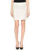 J. Mendel Patent Stripe Tech Miniskirt - Ivoire - Lyst