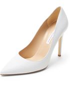 Diane von Furstenberg Bethany Weave Leather 100Mm Pump - Lyst