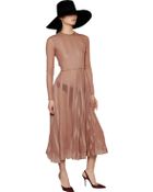 Barbara Casasola Striped Silk Crepe De Chine Dress - Lyst
