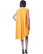 Narciso Rodriguez Orange Cape Dress - Lyst